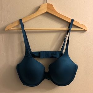 Deep blue push-up bra
